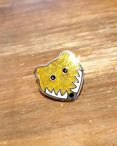 Glittery Gold Finnbar's Fox Badge (Limited Edition - Childhood Cancer Awareness Month)